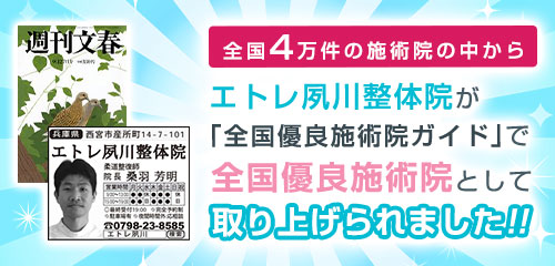 全国優良施術院として取り上げられました！